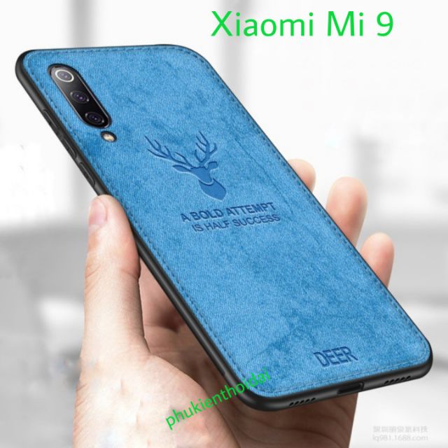 Ốp lưng vải đầu hươu Xiaomi Mi 9  / Mi 11 cao cấp