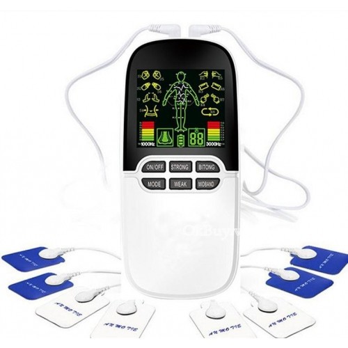 Máy massage xung điện pin sạc 4 miếng dán đèn hồng ngoại JINGYAO JY-A818