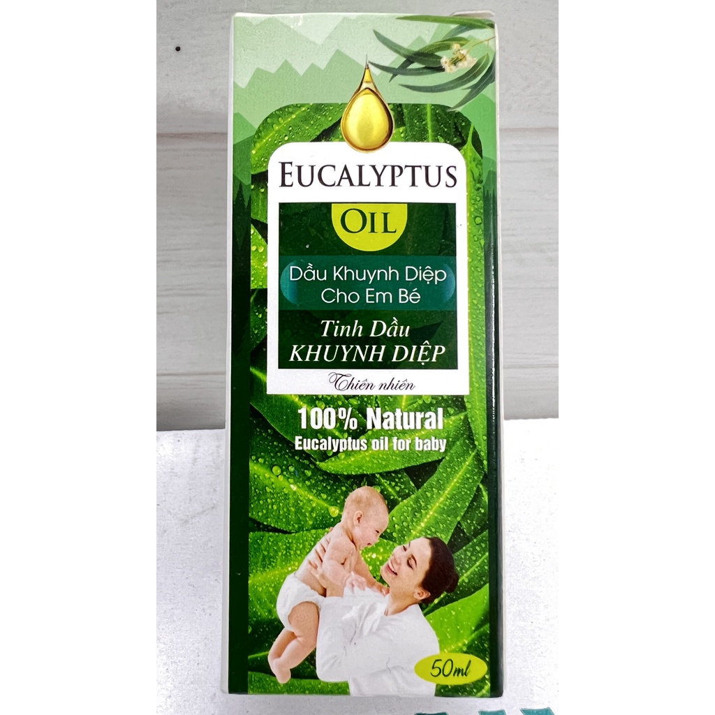 Tinh dầu khuynh diệp eucalyptus oil cho bé từ sơ sinh.chai nguyên chất 50ml.suckhoechomoinha