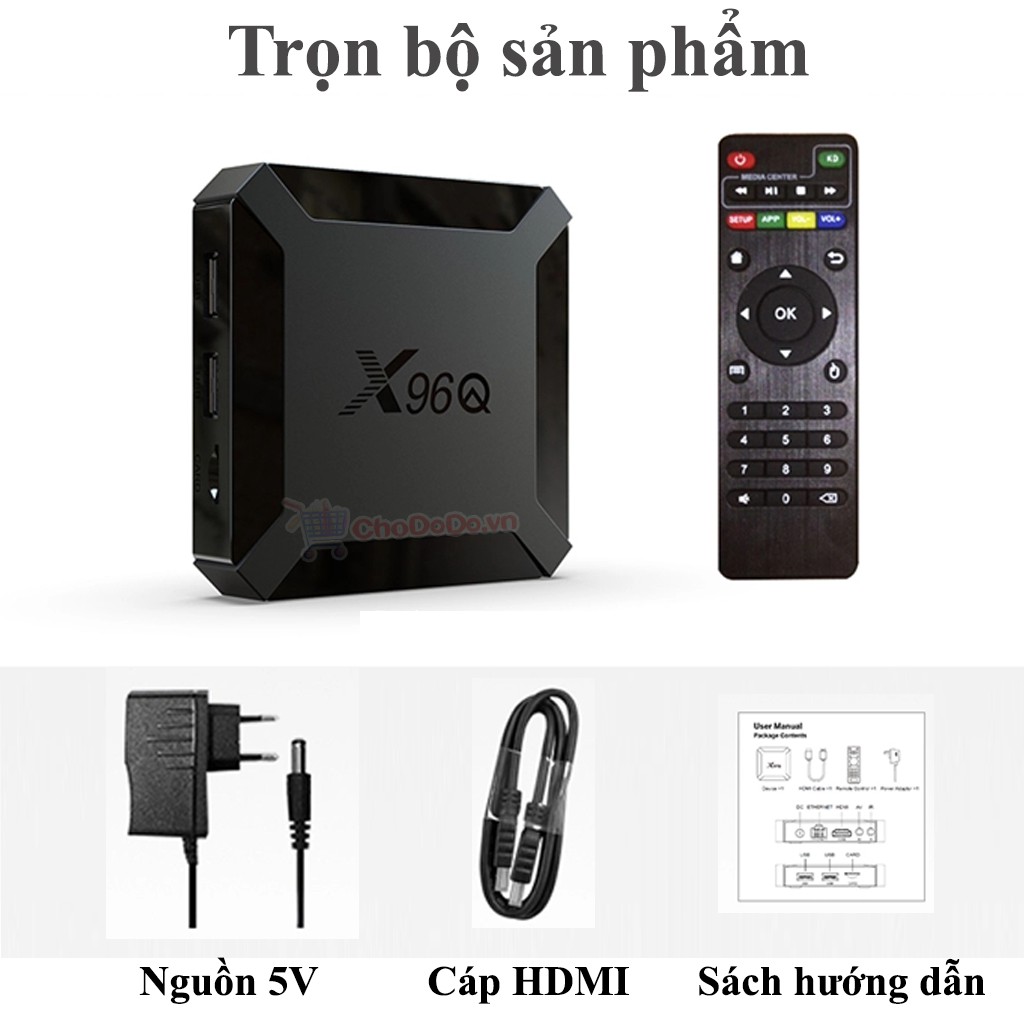 [Mã ELMS5 giảm 7% đơn 300k] Enybox X96Q Android 10 mới nhất RAM 2GB ROM 16GB Giá Rẻ Chất Lượng Tốt