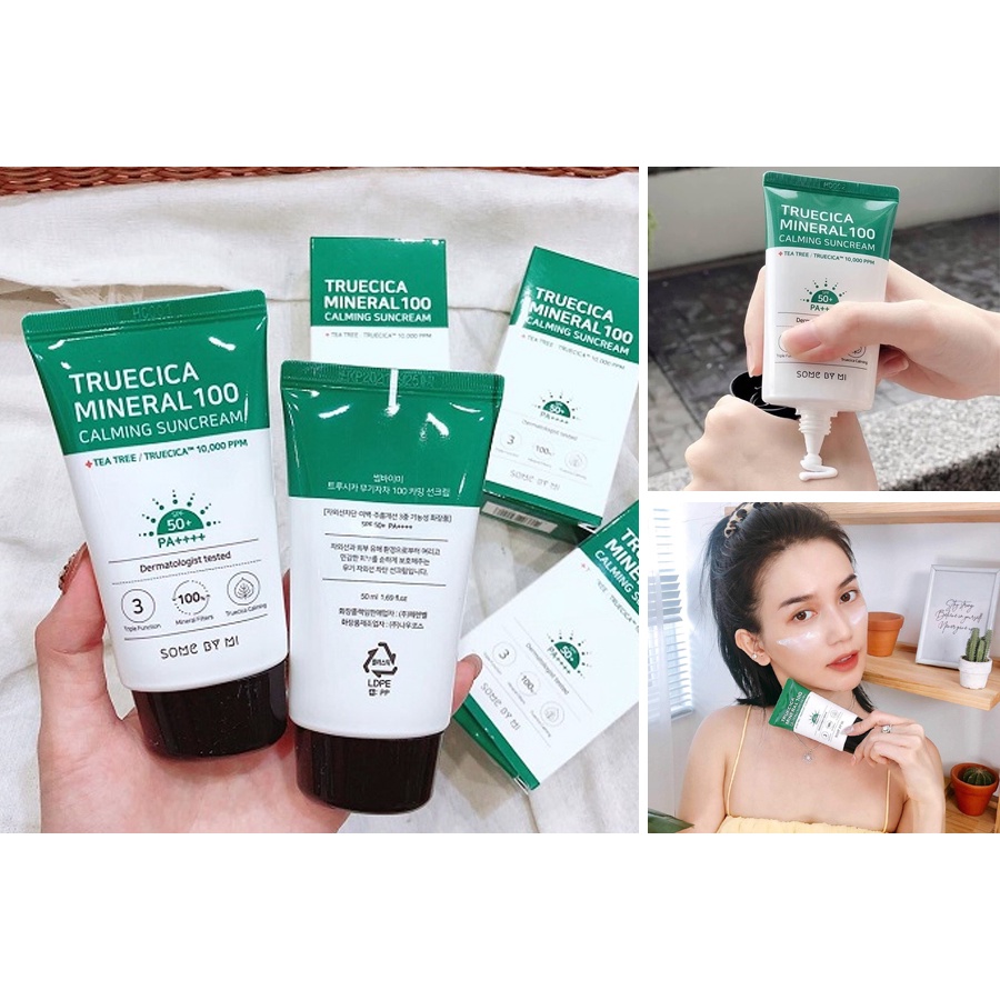 Kem Chống Nắng Some By Mi Truecica Mineral 100 Calming Suncream SPF50+/PA+++