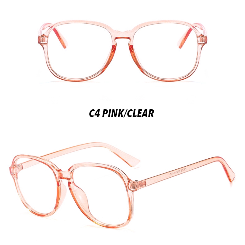 【HENGHA】【Myopia Eyeglasses】Minus 0°~-400° Eyeglasses Korean Fashion Candy Color Oval Frame Eyeglasses Women/Men Kính cận