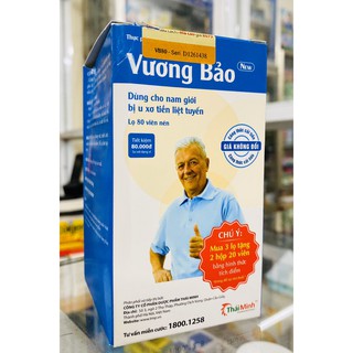 (Chính hãng) VƯƠNG BẢO- GIẢM TIỂU ĐÊM, PHÌ ĐẠI, U XƠ TIỀN LIỆT TUYẾN- Chai 80 viên