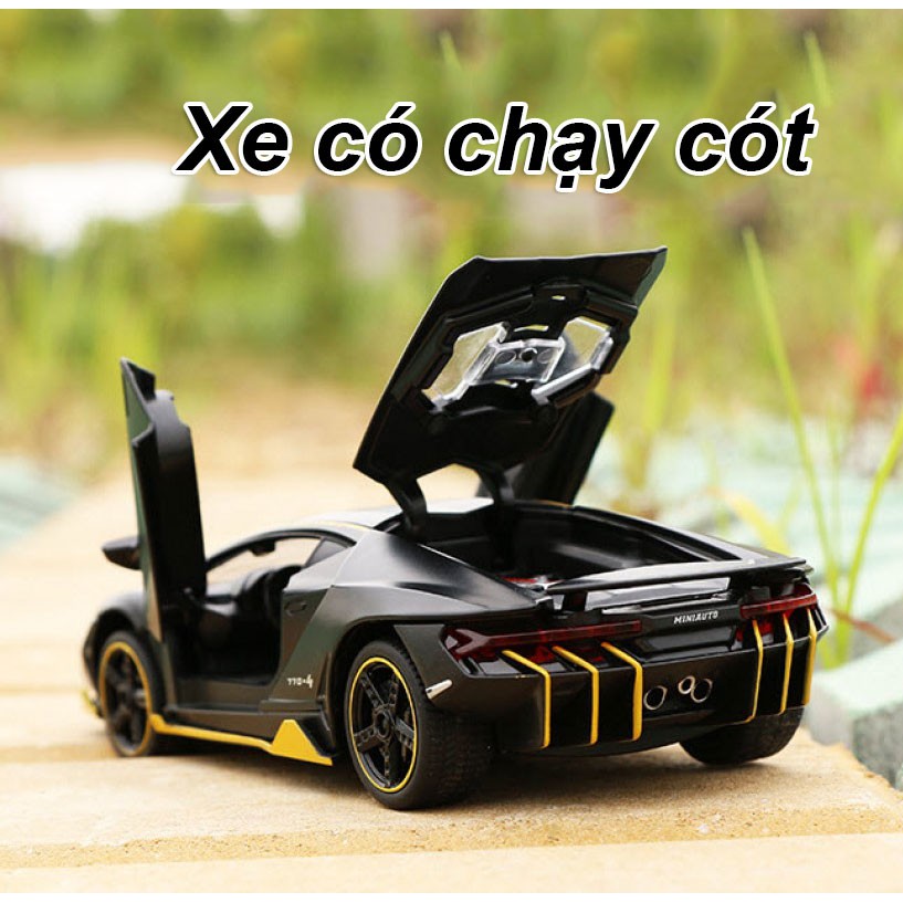 MÔ HÌNH XE Ô TÔ siêu xe LAMBOR CENTENARIO LP770-4 Đen Nhám | MINIAUTO tỷ lệ 1:32