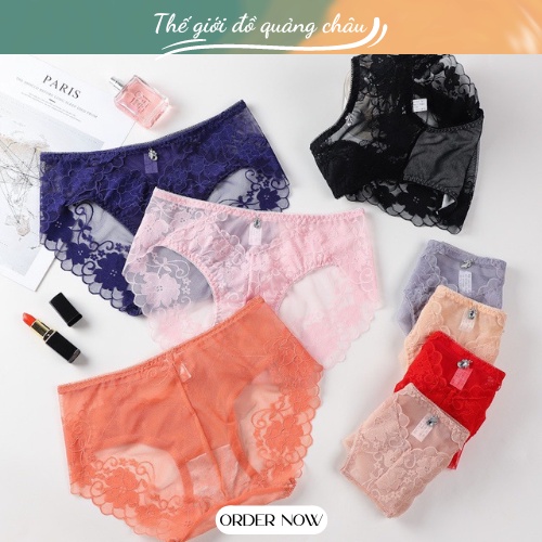 Quần lót ren gợi cảm sexy siêu mỏng xuyên thấu nhiều màu (QL1)