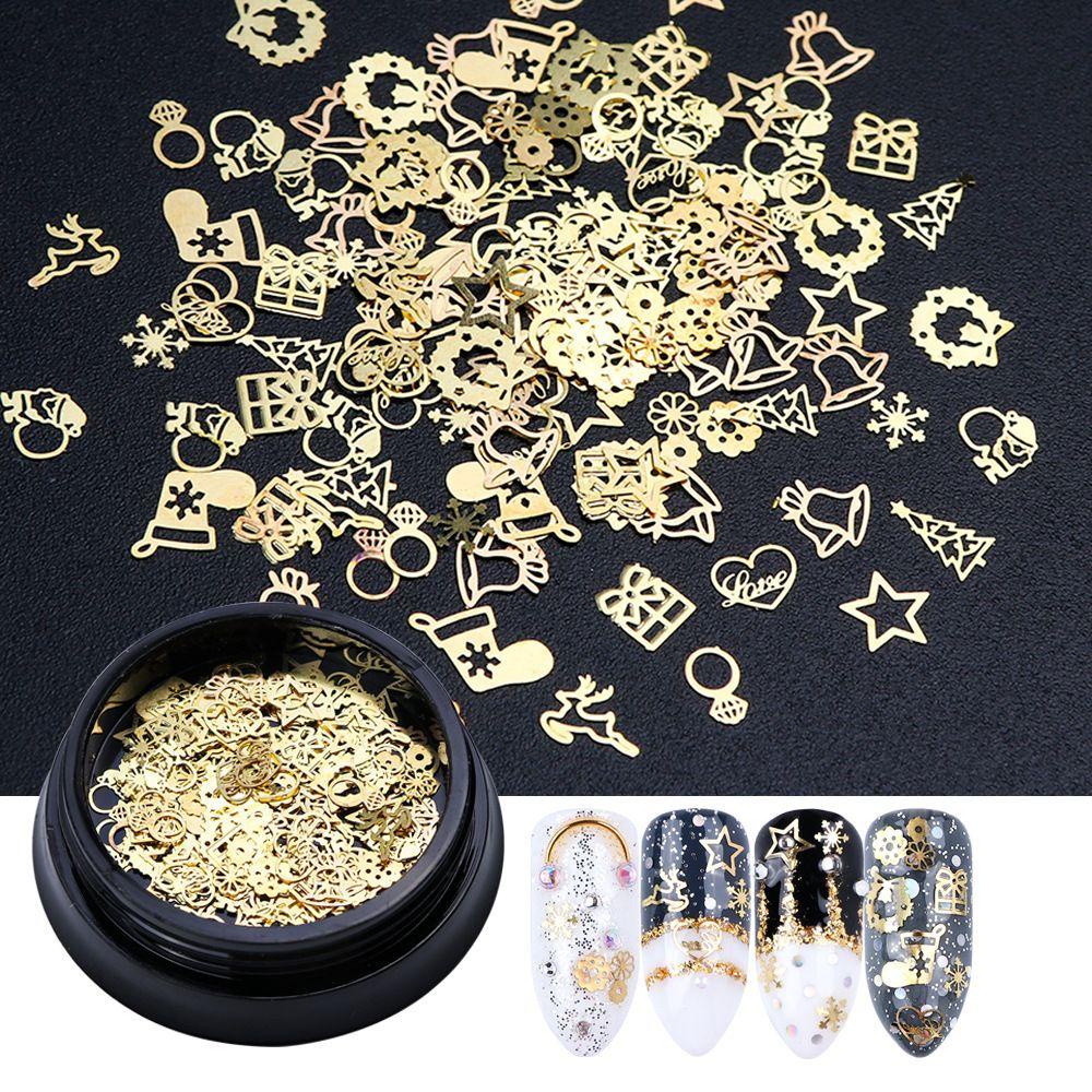 Phụ Kiện Trang Trí Móng Tay Họa Tiết Giáng Sinh Đính Sequin Lấp Lánh Xinh Xắn