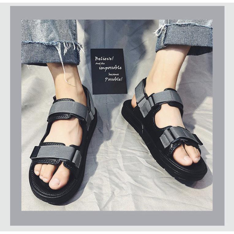 Giầy Sandal Nam 2 Quai Trơn - quai hậu nam học sinh 2 quai ngang Trơn Mẫu Mới 2021