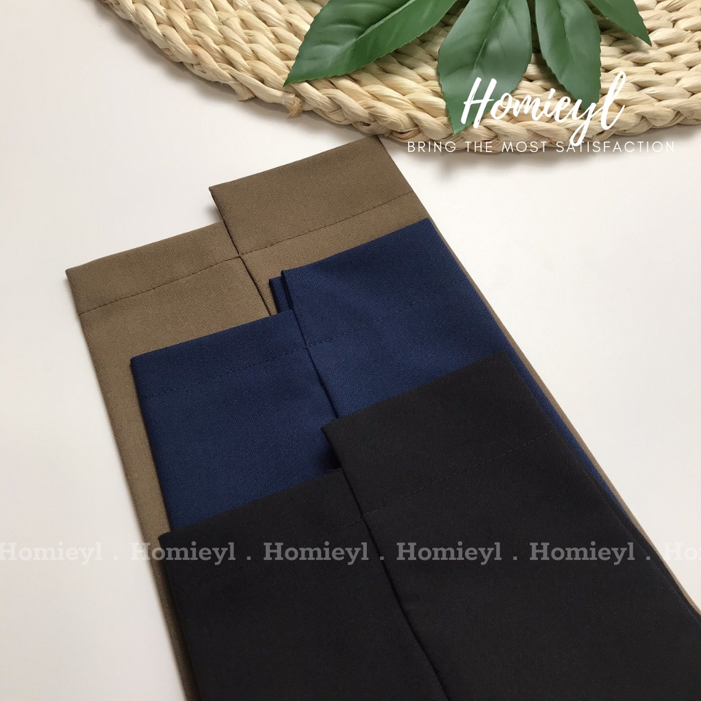 Quần baggy nữ lưng cao đai tròn cạp cao công sở Homieyl cao cấp chất vải đẹp, quần tây nữ lưng cao màu đen đi học đi làm