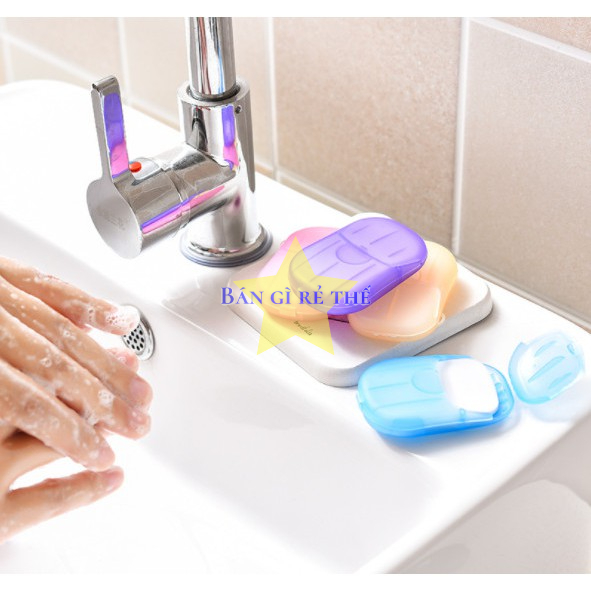 Xà Phòng Giấy Du Lịch 1 Lần/ Xà Bông Rửa Tay Dạng Miếng Tiện Lợi