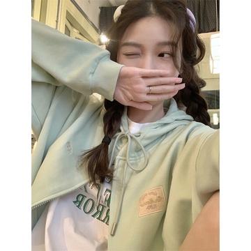 Áo Hoodie Dáng Dài Rộng Phong Cách Mùa Thu Mới Cho Nữ