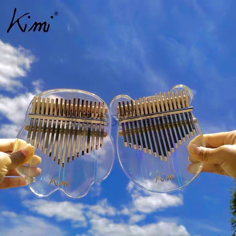 Đàn Kalimba 17 phím chính hãng Kimi trong suốt- tặng đầy đủ phụ kiện như ảnh