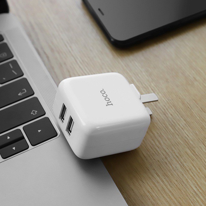 Củ Sạc 2A HoCo C54 Sạc Nhanh 2 Cổng Ra Usb