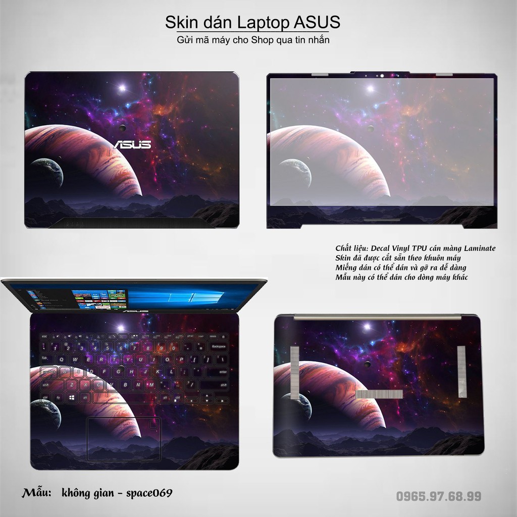 Skin dán Laptop Asus in hình không gian _nhiều mẫu 12 (inbox mã máy cho Shop)