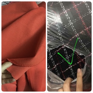Vải dạ ép và dạ tweed kẻ