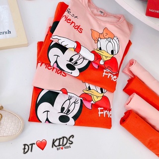 [SET BÉ GÁI] Bộ micky donald mềm mát cho bé gái