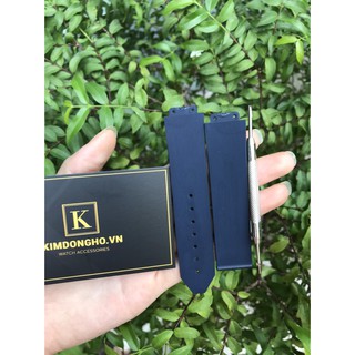 Dây Đồng Hồ H.U.B.L.O Nữ Case 34 Cao Su Màu Xanh Size Dây 13 - 19 - 18 TẶNG TOVIT THAY DÂY