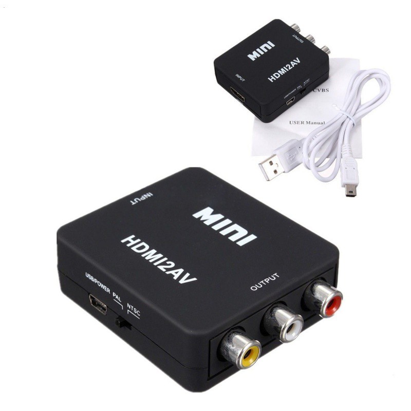 Bộ chuyển đổi tín hiệu video Mini HDMI sang 3RCA CVBS AV-HA