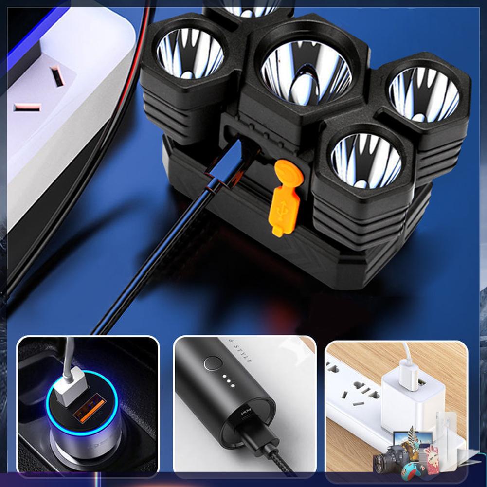 Đèn LED 5 Bóng Đeo Trán Chống Thấm Nước Cho Các Hoạt Động Ngoài Trời