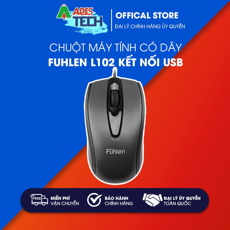 Chuột Máy Tính Có Dây Fuhlen L102 Kết nối USB | Chuột Văn Phòng Fuhlen Chính Hãng