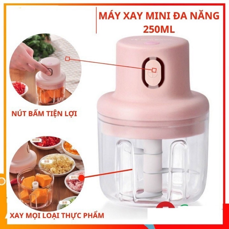 Máy Say Mini Không Dây ,250ml,Nhỏ Gọn Tiện ÍCh,Say được Mọi Thứ