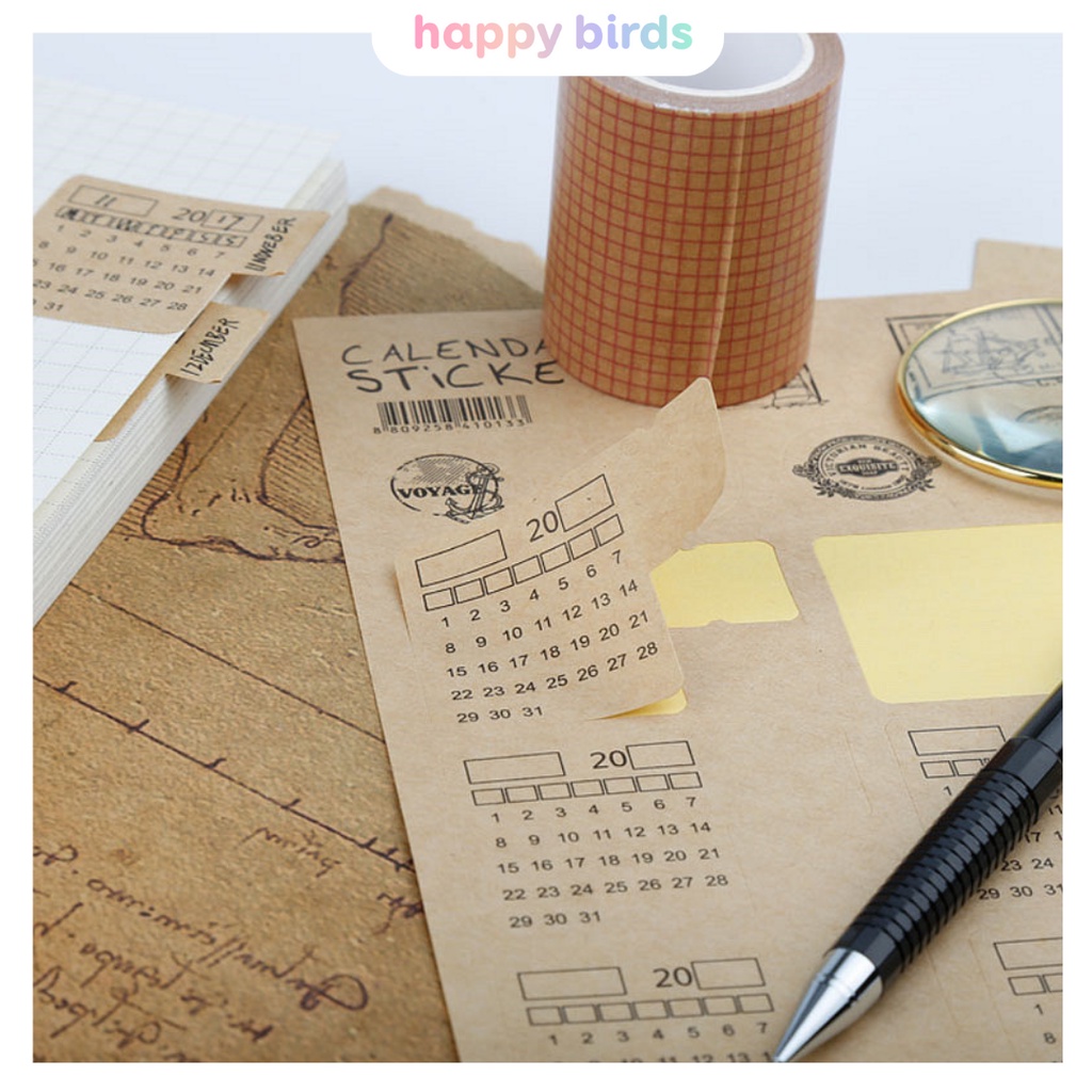 Giấy phân trang ghi chú sticker ngày tháng năm phân trang sổ ghi chép sổ planner bullet journal