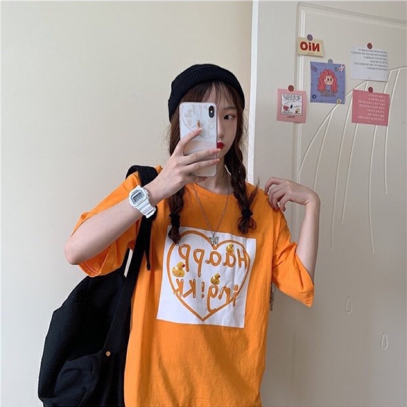 ÁO THUN TAY LỠ HAPPY ING!KK FORM RỘNG