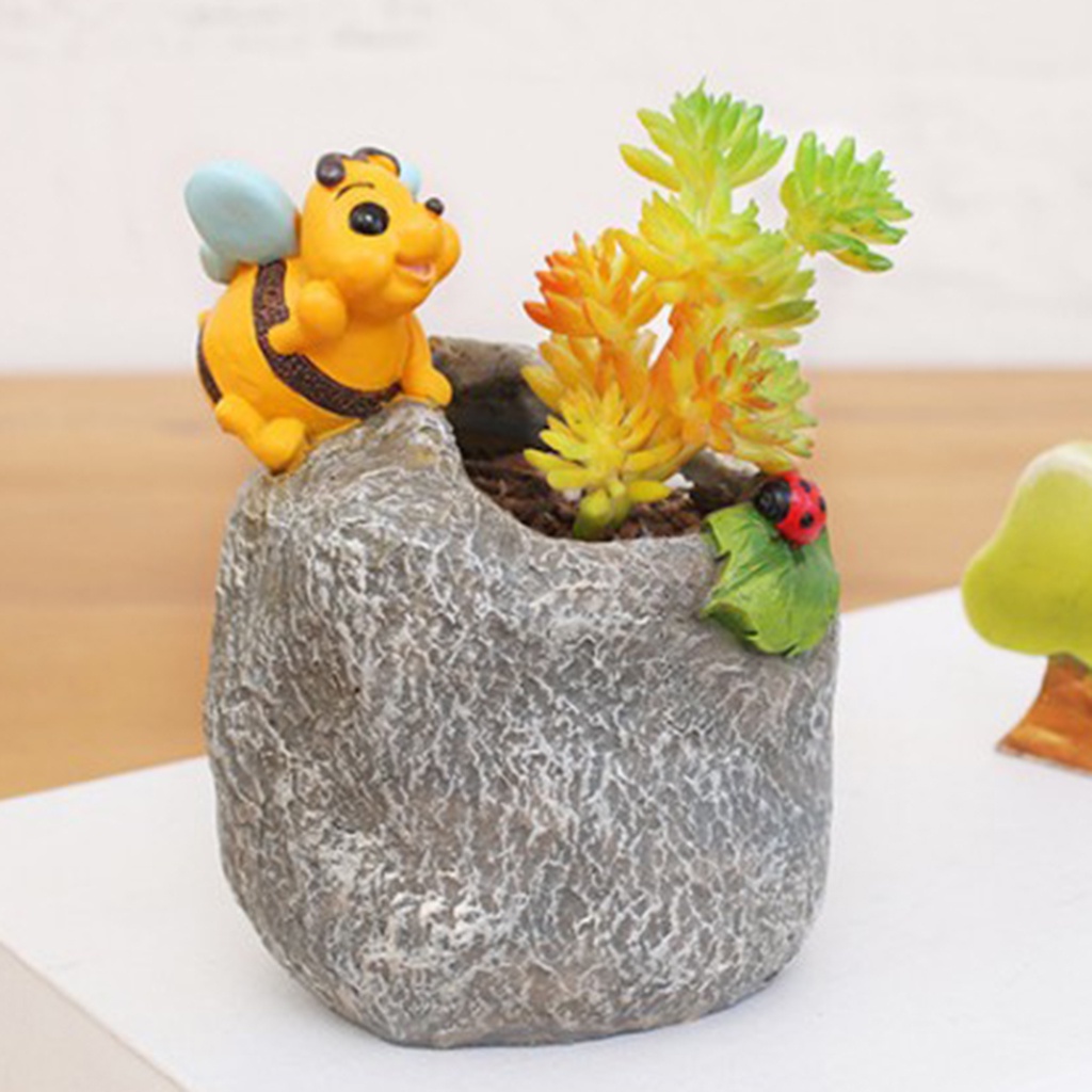 Chậu Hoa Mini Bằng Nhựa Resin Sáng Tạo Trang Trí Nhà Cửa