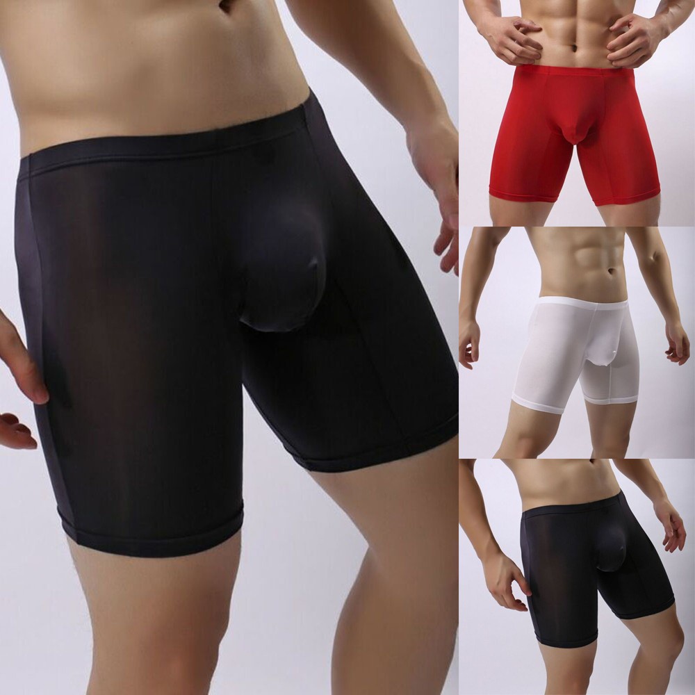 Quần lót boxer nam trong suốt dạng lưới gợi cảm
