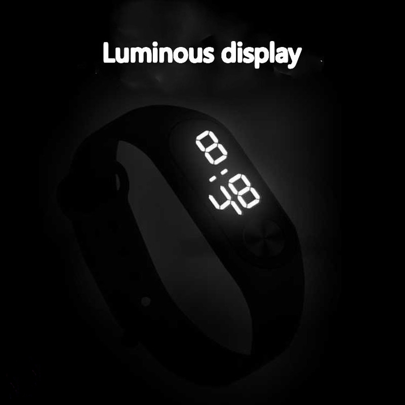 Đồng hồ đeo tay màn hình cảm ứng chống nước tích hợp đèn LED
