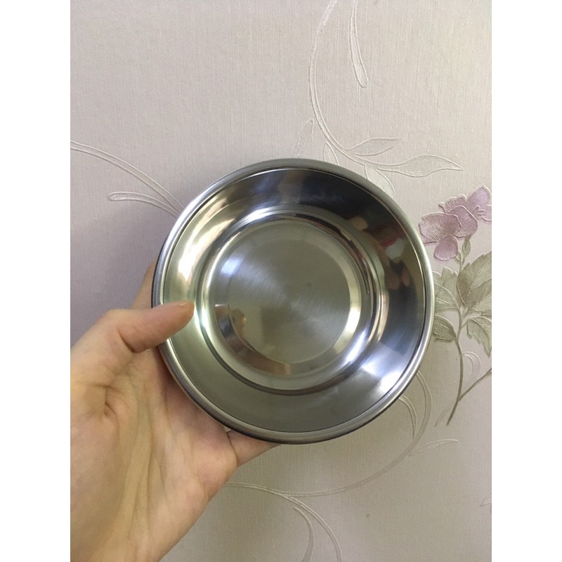 [Mã PET50K giảm Giảm 10% - Tối đa 50K đơn từ 250K] Khay bát ăn inox nhỏ cho chó mèo