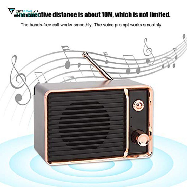 Loa Vintage DW01 bluetooth 4.1 hình chiếc đài mini nhỏ gọn