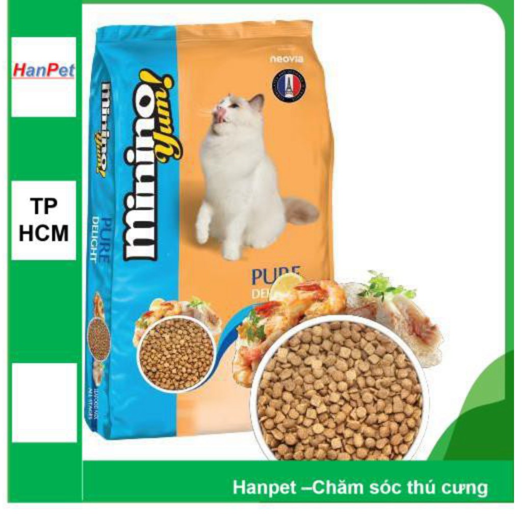 (Gói 1,5kg) MININO YUM (Blisk mới) Thức ăn viên cao cấp cho mèo, dùng cho mèo mọi lứa tuổi (hanpet 208)