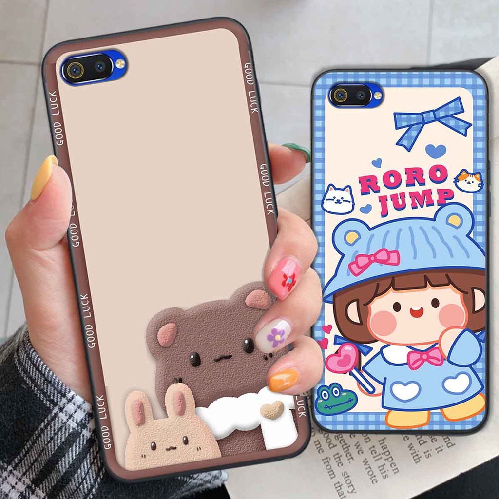Ốp Realme C1 / C2 bear brick, gấu đáng yêu, dễ thương
