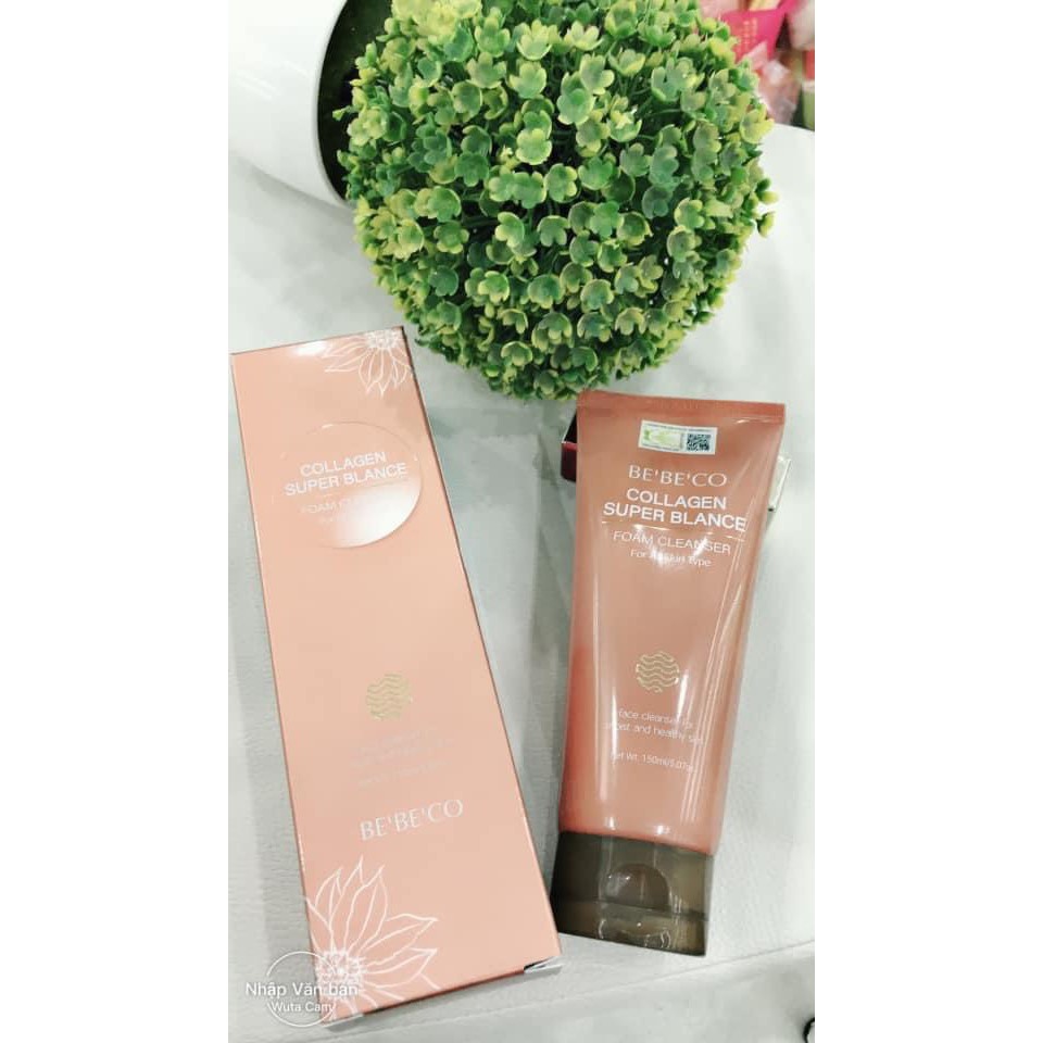 Sữa rửa mặt bổ sung Collagen BEBECO Hàn Quốc COLLAGEN SUPER BALANCE FOAM CLEANSER 150ml