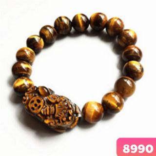 Vòng đá phong thủy mắt hổ gắn tuỳ hưu