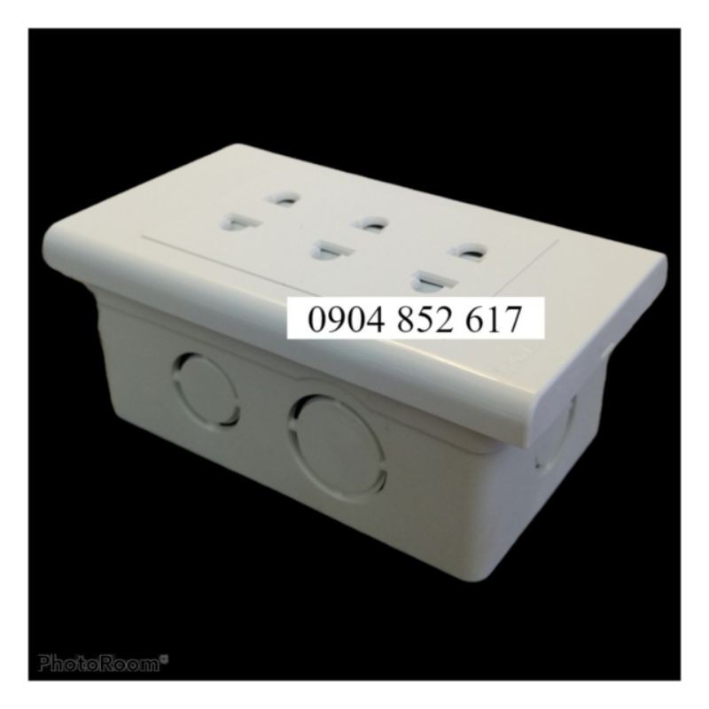 Combo ổ cắm điện ba 2 chấu LiOA 16A 3520W - Âm tường