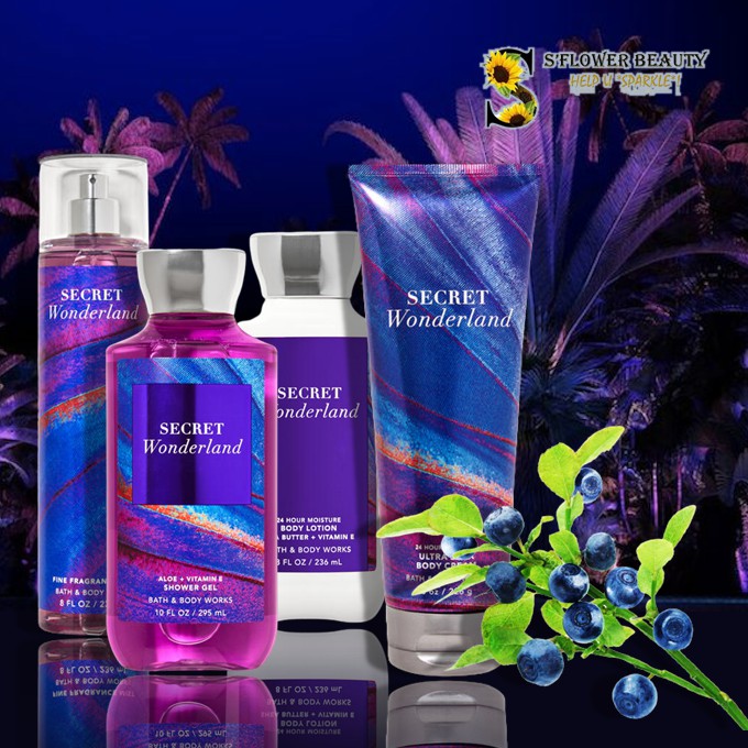 New 2020 🍇 Secret Wonderland | Bộ Sản Phẩm Gel Tắm -  Dưỡng Thể - Xịt Thơm Toàn Thân Bath & Body Work Body Care