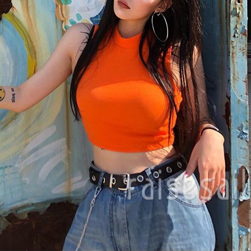 RS Áo Croptop Sát Nách Màu Trơn Thiết Kế Ôm Sát Tôn Dáng | BigBuy360 - bigbuy360.vn