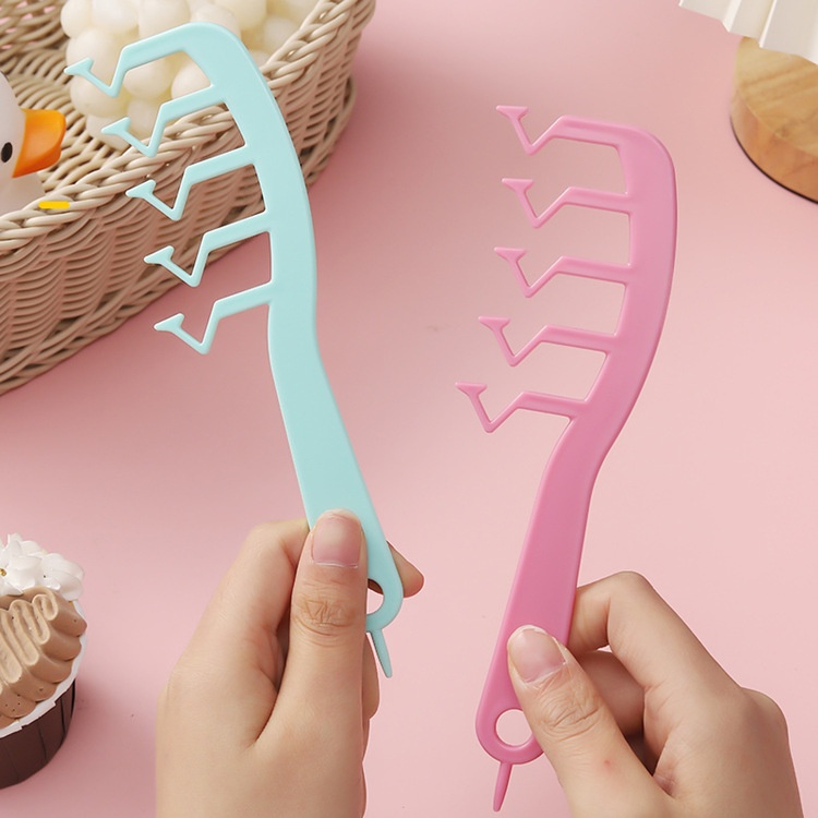 [Hàng mới về] Lược răng thưa hình chữ Z chải tóc tạo kiểu thời trang chuyên nghiệp