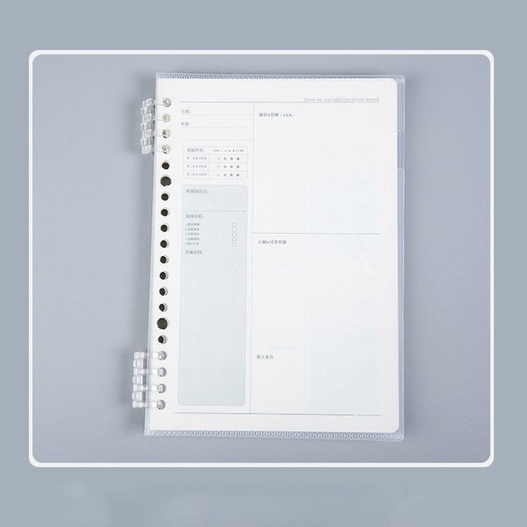 Bìa sổ còng binder KOGANO bìa còng 20 lỗ A5 kiêm túi đựng trong suốt SN-001382