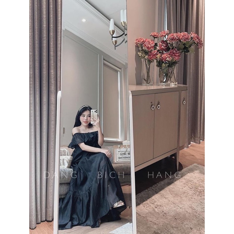 Đàm maxi von bèo trệt vai về 5 màu | BigBuy360 - bigbuy360.vn