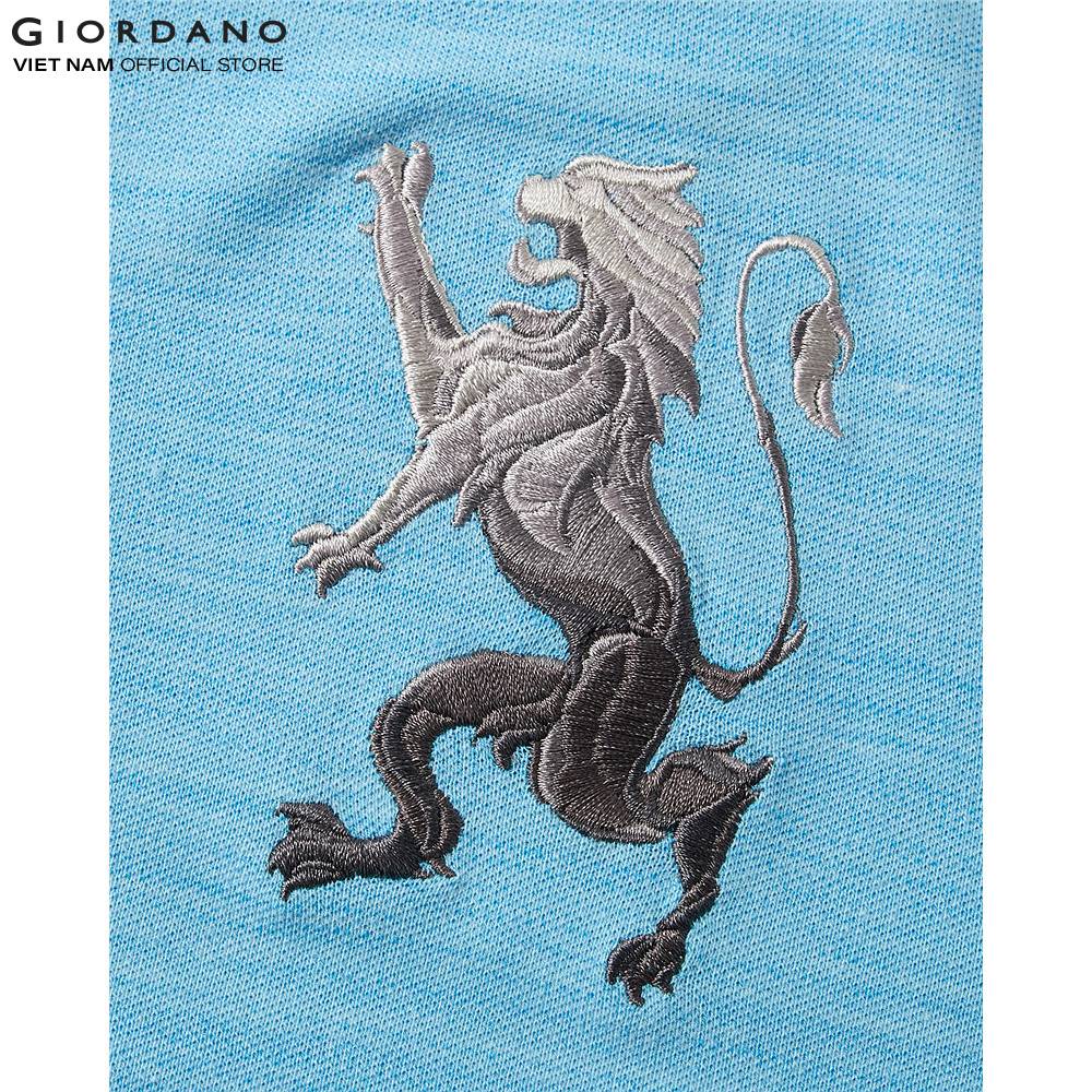 Áo Thun Nam Có Cổ Logo Sư Tử Giordano Polo 01018222