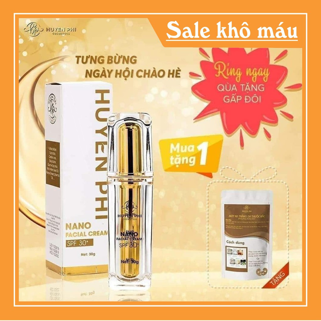 Kem Face Nano Huyền Phi [ Mua 1 tặng 1] giúp da căng bóng makeup,chống nắng,che khuyết điểm,ngăn ngừa mụn trứng cá