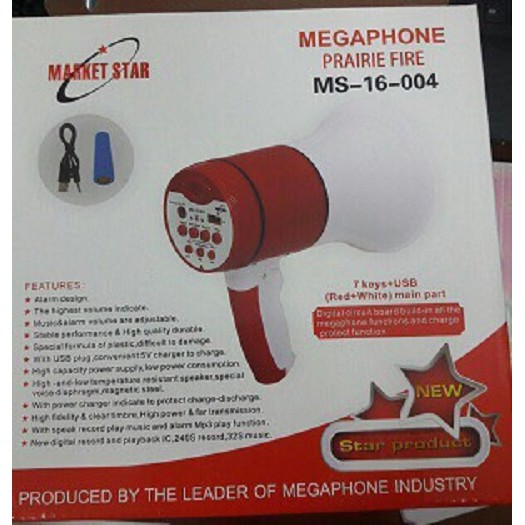 [Mã ELHACE giảm 4% đơn 300K] LOA PHÓNG THANH CẦM TAY MEGAPHONE CÓ USB MS-003/004