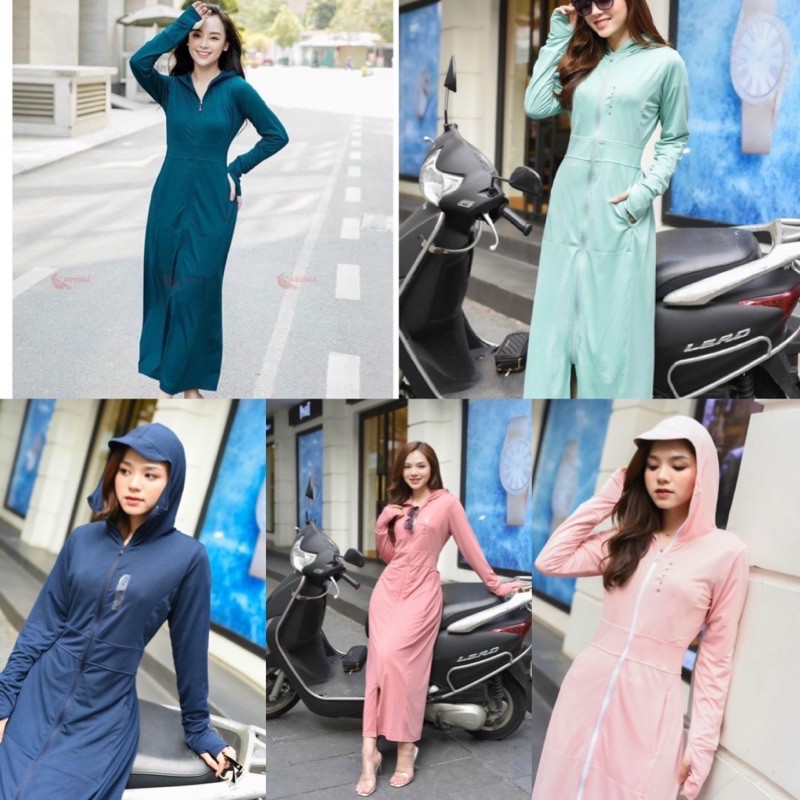 ÁO KHOÁC NẮNG TOÀN THÂN DÀI NỮ - 2 LỚP