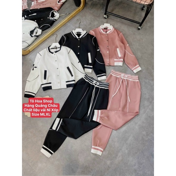 Bộ ngủ nữ mặc nhà.sét thể thao cổ bomber đẹp.đồ thu đông chất vải Nỉ Xốp hàng quảng châu cao cấp.Size MLXL tohoa_shop