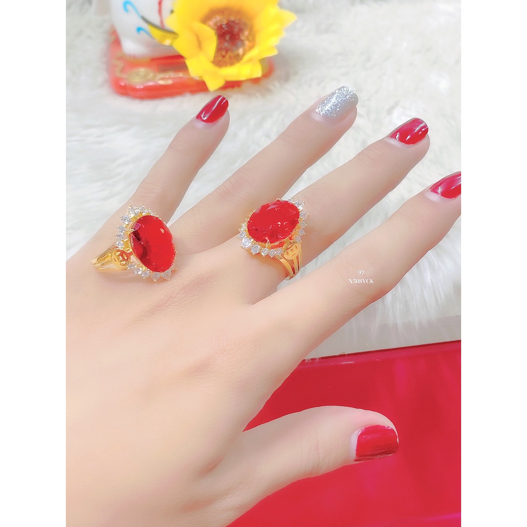 UHA - Nhẫn nữ đính xoàn N508 mạ vàng cao cấp (giá tốt nhất)