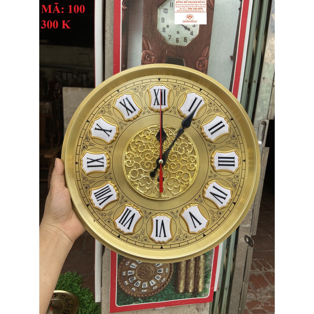 Linh kiện đồng hồ cây chính hãng,Mặt đồng hồ bằng nhôm chất 32 Cm và máy đồng hồ 3 kim cao câp,hàng chất lượng cao.