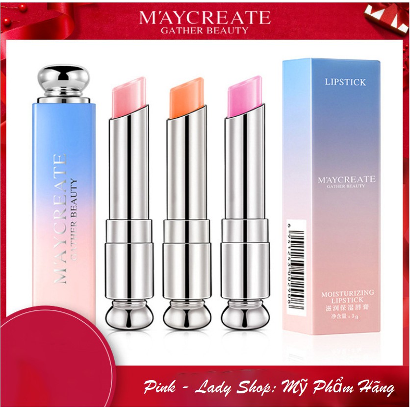 [Hàng Hot] Son dưỡng môi MAYCREATE đổi màu theo nhiệt độ
