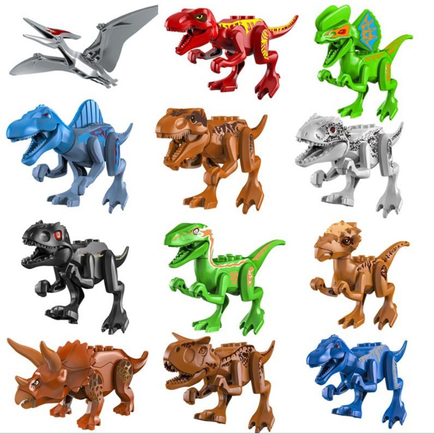 Lắp ráp mô hình đồ chơi Lego Khủng Long New4all Dinosauria Nhựa An Toàn Cho Bé (Bộ 12 Khủng Long)